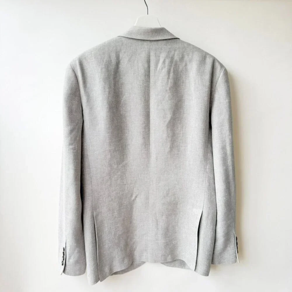 Knot Standard Grey Linen blend – Tailored Sport Coat Size 39 or 40
